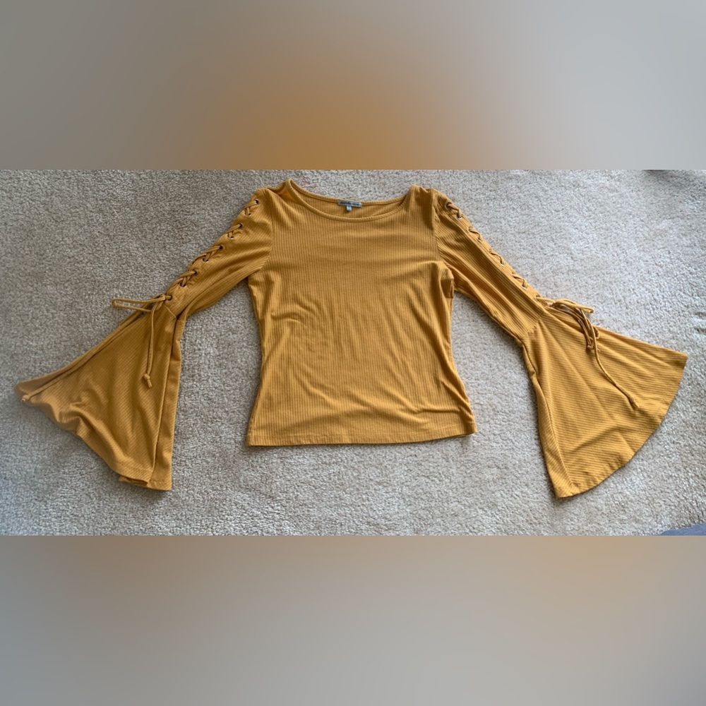 Charlotte Russe trumpet sleeve top